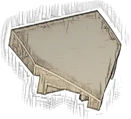 Wedge 2 x 2 x 2/3 Pointed