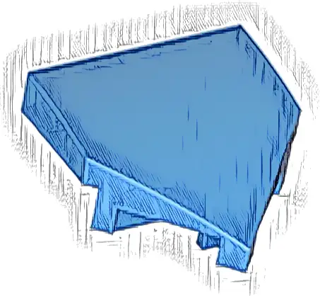 Wedge 2 x 2 x 2/3 Pointed