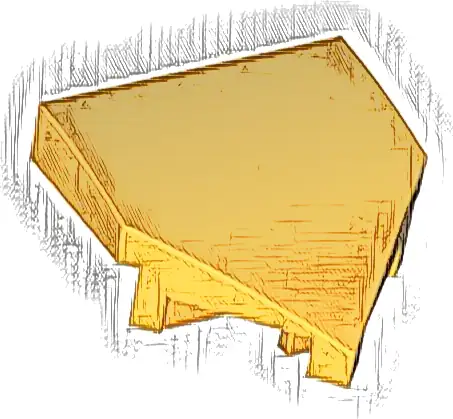 Wedge 2 x 2 x 2/3 Pointed