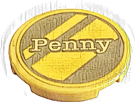 Tile, Round 3 x 3 with Gold Dalmatian Dog Tag with Diagonal Stripes and Bright Light Yellow 'Penny' Pattern (Sticker) - Set 43269