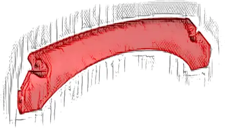 Technic, Panel Car Mudguard Arched #40 15 x 2 x 5 Rounded Top