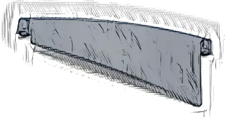 Technic, Panel Curved #50 5 x 13 Tapered Left