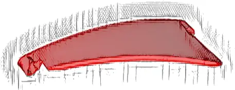 Technic, Panel Curved #50 5 x 13 Tapered Left