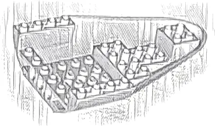Aircraft Fuselage Forward Bottom Curved 8 x 12 with 4 Holes