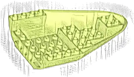 Aircraft Fuselage Forward Bottom Curved 8 x 12 with 4 Holes