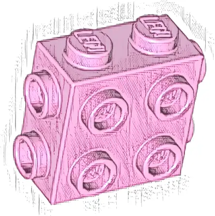 Brick, Modified 1 x 2 x 1 2/3 with Studs on Side and Ends