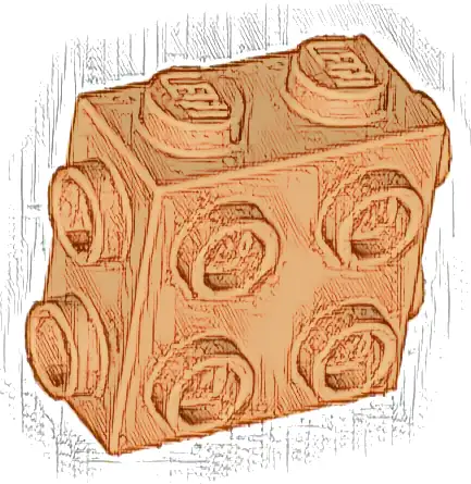 Brick, Modified 1 x 2 x 1 2/3 with Studs on Side and Ends