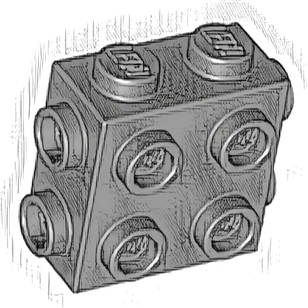 Brick, Modified 1 x 2 x 1 2/3 with Studs on Side and Ends