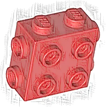 Brick, Modified 1 x 2 x 1 2/3 with Studs on Side and Ends