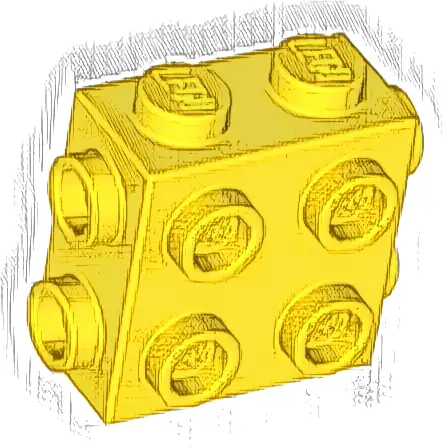 Brick, Modified 1 x 2 x 1 2/3 with Studs on Side and Ends