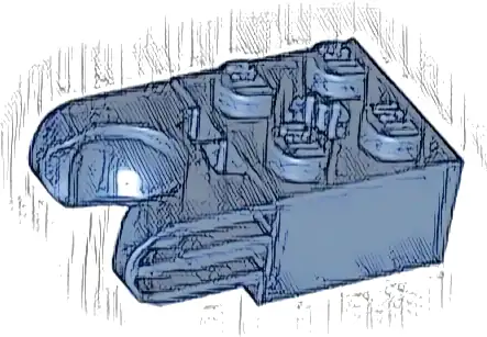 Technic, Brick Modified 2 x 2 with Ball Socket and Axle Hole - Straight Forks with Round Ends and Closed Sides
