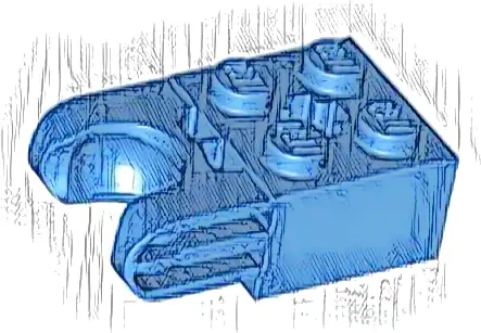 Technic, Brick Modified 2 x 2 with Ball Socket and Axle Hole - Straight Forks with Round Ends and Closed Sides
