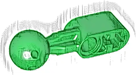Technic, Liftarm, Modified Ball Joint Straight 1 x 2 with 6 Holes in Ball