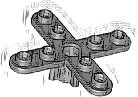 Propeller 4 Blade 5 Diameter with Rounded Ends and Closed Hub