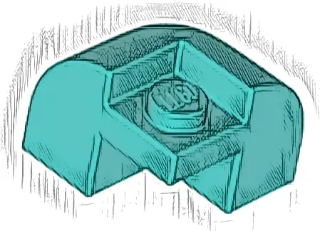 Slope, Curved 2 x 2 x 1 1/3 Corner Round with Recessed Stud