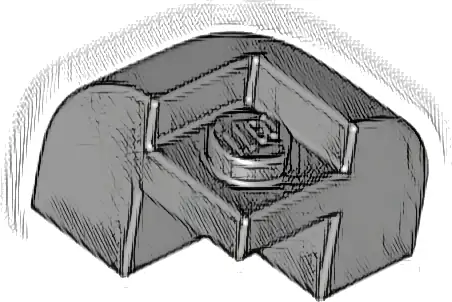 Slope, Curved 2 x 2 x 1 1/3 Corner Round with Recessed Stud