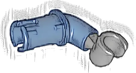 Arm with Technic Pin with Black Hand