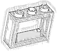 Część LEGO® 6798 Okno 1 x 3 x 2 płaskie frontowe
