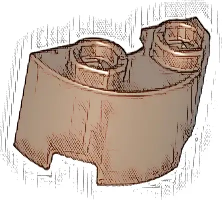 Cylinder Half 1 x 2 x 1