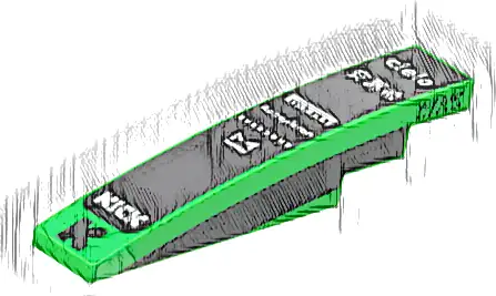 Slope, Curved 6 x 1 with White 'cielo', '安慕希', 'PIRELLI', 'Accelleron', 'EVERDOME', 'MARELLI' and 'KICK' Logos on Black Background, Pixelated Capital Letter K, Stripe and 'WEB EYEWEAR' on Both Sides P