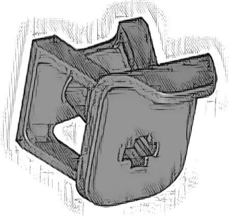 Vehicle, Double Wishbone Suspension Block with Wheel Deflector and Axle Holes