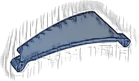 Technic, Panel Curved #51 5 x 13 Tapered Right