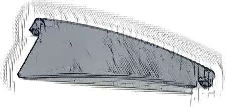 Technic, Panel Curved #51 5 x 13 Tapered Right