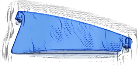 Technic, Panel Curved #51 5 x 13 Tapered Right