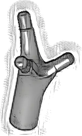 Plant Flower Stem with Bar and 3 Stems Short