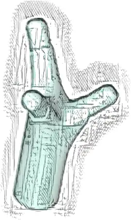 Plant Flower Stem with Bar and 3 Stems Short