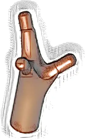 Plant Flower Stem with Bar and 3 Stems Short