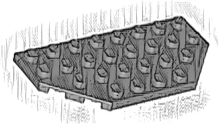 Wedge, Plate 4 x 8 Cut Corners