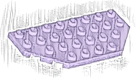 Wedge, Plate 4 x 8 Cut Corners