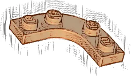 Plate, Round Corner 3 x 3 with 2 x 2 Curved Cutout