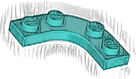 Plate, Round Corner 3 x 3 with 2 x 2 Curved Cutout