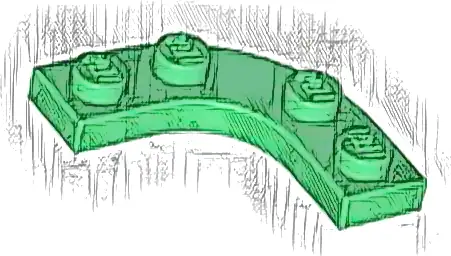 Plate, Round Corner 3 x 3 with 2 x 2 Curved Cutout