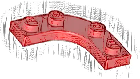 Plate, Round Corner 3 x 3 with 2 x 2 Curved Cutout