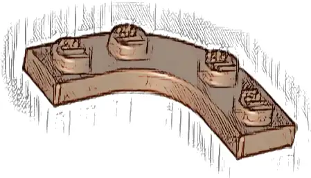 Plate, Round Corner 3 x 3 with 2 x 2 Curved Cutout