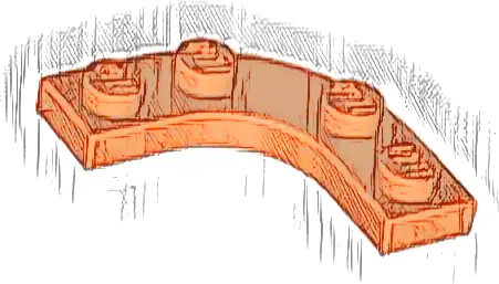Plate, Round Corner 3 x 3 with 2 x 2 Curved Cutout