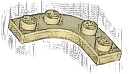 Plate, Round Corner 3 x 3 with 2 x 2 Curved Cutout