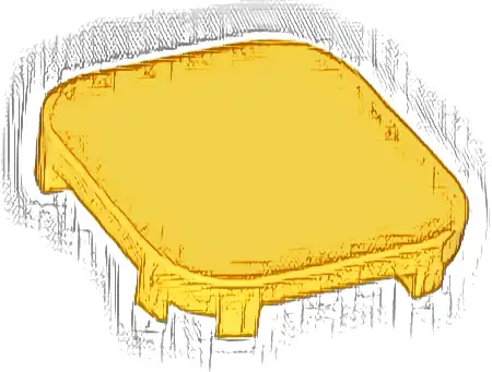 Tile, Modified 4 x 4 with Rounded Corners and 4 Feet