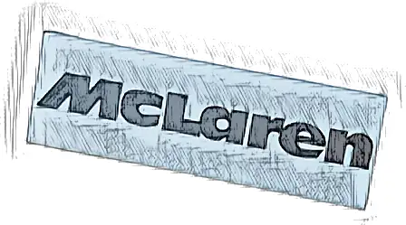 Tile 2 x 6 with Black 'McLaren' Pattern