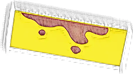 Tile 2 x 6 with Reddish Brown Splotches Pattern