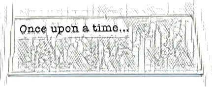 Tile 2 x 6 with Black 'Once upon a time...' Pattern (Sticker) - Set 31169
