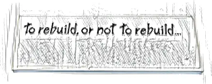Tile 2 x 6 with Black 'to rebuild, or not to rebuild...' Pattern (Sticker) - Set 31169