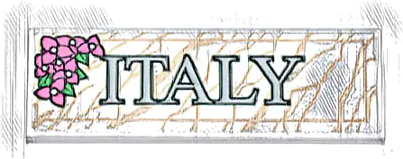 Tile 2 x 6 with Marble Plaque with Tan Veins, Dark Pink Flowers with Leaves and Dark Green and Light Bluish Gray 'ITALY' Pattern (Sticker) - Set 40818