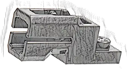 Projectile Launcher, 1 x 2 Mini Blaster / Tile Shooter