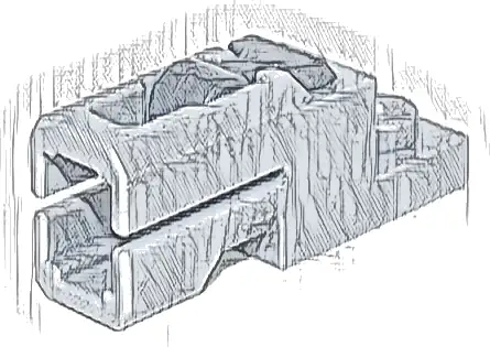 Projectile Launcher, 1 x 2 Mini Blaster / Tile Shooter with Dark Bluish Gray Trigger (69754 / 69755)