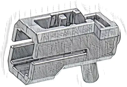 Minifigure, Weapon Bazooka, Mini Blaster / Shooter