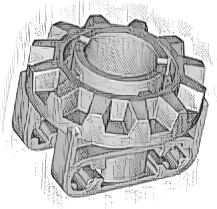 Technic, Gear 12 Tooth Bevel with Large Rotation Joint Pin Hole and Axle Holes